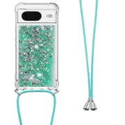 YB Quicksand Series-4 for Google Pixel 8 Soft TPU Case Flowing Waterfall Phone Cover with Lanyard