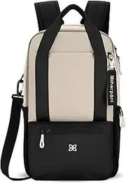 [Sherpani] Camden, Convertible Backpack, 3 in 1 Tote Bag, Women Crossbody Bag, Cross Body Purse, 21L Travel Backpack, Travel Gifts for Women, RFID Protection, Fits 15” Laptop (Con Leche)