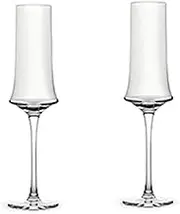 Champagne Flutes Glass High Footed Champagne Flute Set of 2, Capacity 5.07 oz Crystal Champagne Glass for Couples Dating Christmas Flute Glasses