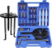 CWTRLPC 21 in1 Bearing Puller Kit, Bearing Removal Tool, Bearing Separator Set, Bearing Disassembly Gear Puller w/ 3-jaw Hooks and 6 Sizes Red Steel Inner Hole Extractor