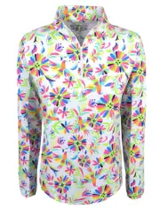 New IBKUL Golf Ladies Estela White 1/4 Zip XS