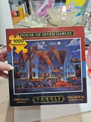 New Unopened Dowdle Puzzle 1000 Pc. Halloween House of Seven Gables Made In USA