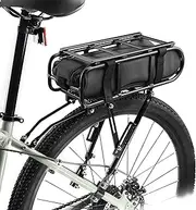 Bike Rear Rack with Bag Aluminium Alloy Lightweight Bike Rear Cargo Detachable Adjustable Angle for 24-28 inch/700C Bikes Easy to Install for Mountain Bike Road Bike