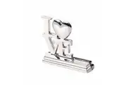 100 Bulk Buy Pack of Wedding Name Card Place Stand Silver LOVE Letters - Wedding Anniversary or Engagement Party