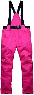 [Cupgriade] Adult Snow Ski Pants Windproof Warm Outdoor Fleece-Lined Snowboard Pants Winter Hiking Trousers for Men Women