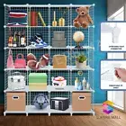 20 DIY Cube Wire Cabinet Shelf Metal Mesh Display Rack Toy Book Storage White