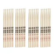 12 Pairs Vic Firth ROCK Wood Tip American Classic Hickory Drumsticks