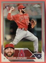 10 Card Lot 2023 Topps Chrome #138 Michael Stefanic Rookie Card Angels 2nd Base