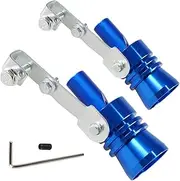 YIUIY 2 Pack Universal Turbo Sound Pipe Whistle Muffler Sounder Simulator Tailpipe Noise Sound Enhancer Compatible with Truck, Motorcycle, Cars, Dirt Bike and Scooter(XL Blue)