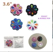 RAINBOW FLOWER 3.6 INCH FIDGET & BUBBLE POP SILICONE STRESS RELIEVER TOY