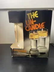 The Un-Candle Floating Candle Set by Corning/Item#122/2-7” Pyrex Candle Sticks *