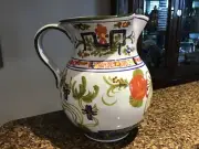 BRUNO BROLLI Pitcher- quart Carnation Pattern Ceramic Rimini Italy