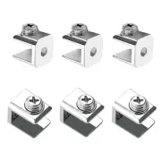 16 PCS Glass Clip Holder, Glass Shelf Bracket, Glass Clamp, Wall Mount Clamps...