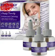 Optimum Calming Pheromone Refill 30-Day 3 Pack Stress Relief for Pets