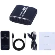 3x1 Aluminum Spdif Toslink Optical Digital Audio Splitter Remote Switch Hub a