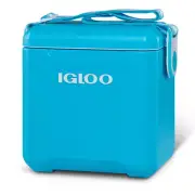 Tagalong Insulated Ice Drink Cooler with Body Shoulder Strap Blue 11 Qt.