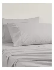 [Logan and Mason] 250TC Poly Cotton Percale Sheeting in Silver