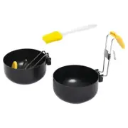 Folding Eggs Boiling Pots Metal Texture Perfect for Easily Eggs Poaching