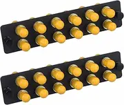 Duogalia Fiber Patch Panel with Coupler (ST-Y-12 Port(1 * 12), 2-Pack)