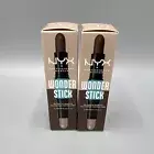 (2) WSR06 NYX Wonder Stick Dual-Ended Shaping Stick. Highlight & Contour Makeup