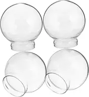 4Pcs Glass Snow Globe Kit Create Fun Snow Globes for Home Decor Empty Glass Domes for Crafting for Unique Displays and Engaging Projects