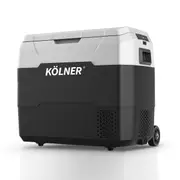 Kolner 50L Portable Fridge Cooler/Freezer with Trolley (Black)