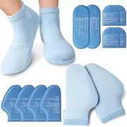 Cold Therapy Socks & Gloves for Chemotherapy Neuropathy, Chemo Care Package for Women and Men, Foot & Hand Ice Pack Wrap for Plantar Fasciitis, Carpal Tunnel, Arthritis Hand Pain Relief, S/M