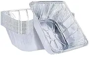 [10PCE] Home Master Aluminium Deep Foil Trays, Heavy Duty, Seals in Freshness, Oven and Freezer Safe - 31cm x 25cm x 10cm