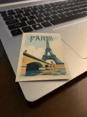 Paris France Decal Sticker Eiffel Tower Design Rectangular