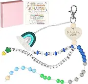 LUKIUP School Cone Girl Calculation Chain 1st Class with Gift Box, School Cone Filling School Child 2025 Girls, School Enrolment Gifts for Granddaughter/Girlfriend/Schoolmate, Lucky Charm Greeting