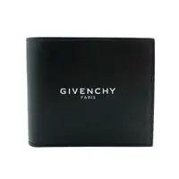 在飛比找蝦皮商城優惠-GIVENCHY 品牌logo印字牛皮對開短夾(黑)