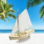 Sailboat Model Kit Wooden Ship Model Sailboat Toys for Table Decor Craft
