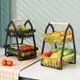 廚房蔬菜架臺面果蔬手提籃多層可拆卸菜籃子放水果收納框置物架子