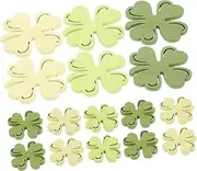 100pcs Chips St Patricks Day Table Decorations Patricks Day Table Confetti Adorn DIY Craft Cutout Shamrocks Cutouts St. Patricks Day Confetti Shamrock Table Confetti Wood