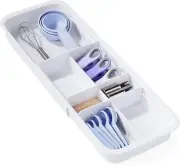 Drawerfit Sliding Drawer Tray with Adjustable Dividers, Expandable Kitchen Stora