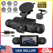 Dash Cam 4 Channel 360° Front Rear Inside DashCam, FHD 1080P Car Camera Recorder