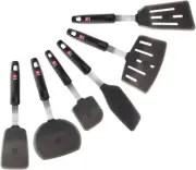 DI ORO Silicone Turner Spatula Set - Forever Warranty - Ultimate Set, Black