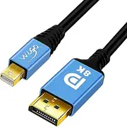 Mini DisplayPort to DisplayPort,Mini DP to DP 1.4 8K@60Hz 4k@144Hz dp to Mini dp cable-2M
