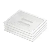 Clear Gastronorm Bain Marie 1/2 GN Lid Food Tray Top Cover Set of 4