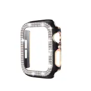 Worryfree Gadgets Bling Bumper Case for Apple Watch Black/Rose Gold 41mm