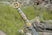 Handmade MASONIC KNIGHT TEMPLAR Sacred Holy Sword Ornate Medieval For Gcar