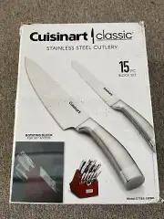 Cuisinart C77SS-15PRM 15-Piece Stainless Steel Cutlery with Rotating Block Set