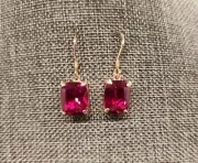 Remy Rotenier for Bella Luce Silver with CZ & Gold w/ Lab Created Ruby Earrings