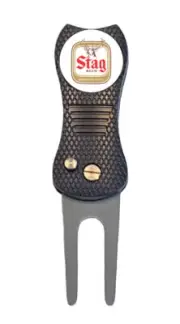 Stag Golf Ball Marker w/ Premium Switchblade Divot Tool Beer