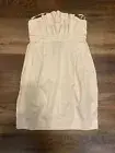 NWT H&M the garden collection strapless Knife Pleated cocktail dress nude sz 6