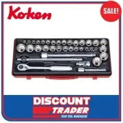 Koken Socket Set 1/2" Square Drive 12 Point 36 Piece Made in Japan 4279AM