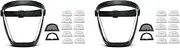 Binxind 2X Work Protection Mask Full Face Protector Shield Transparent Protector Face Dustproof with 20 Filter Black