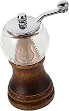 Parliky Hand Crank Mini Pepper Mill with Crank Handle Manual Pepper Grinder for Pepper Salt Kitchen Outdoor BBQ