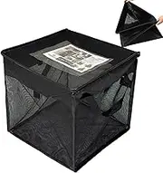 Outdoor Trash Can - 125L Trash Can for Outdoors | Foldable Box Wastebasket Bucket Recycling Holder for Room Lawn Kitchen Bathroom Garage Patio RV