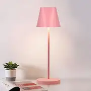 MAGNIFICA LUCE Cordless Rechargeable LED Table Lamp, Dimmable Bedside Night Light for Reading, Multi-Room Ambient Lighting Touch Desk Lamp (Pink)